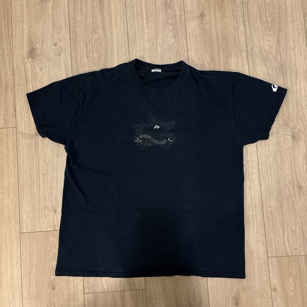 Quiksilver Black Short Sleeve Tee Classic Design